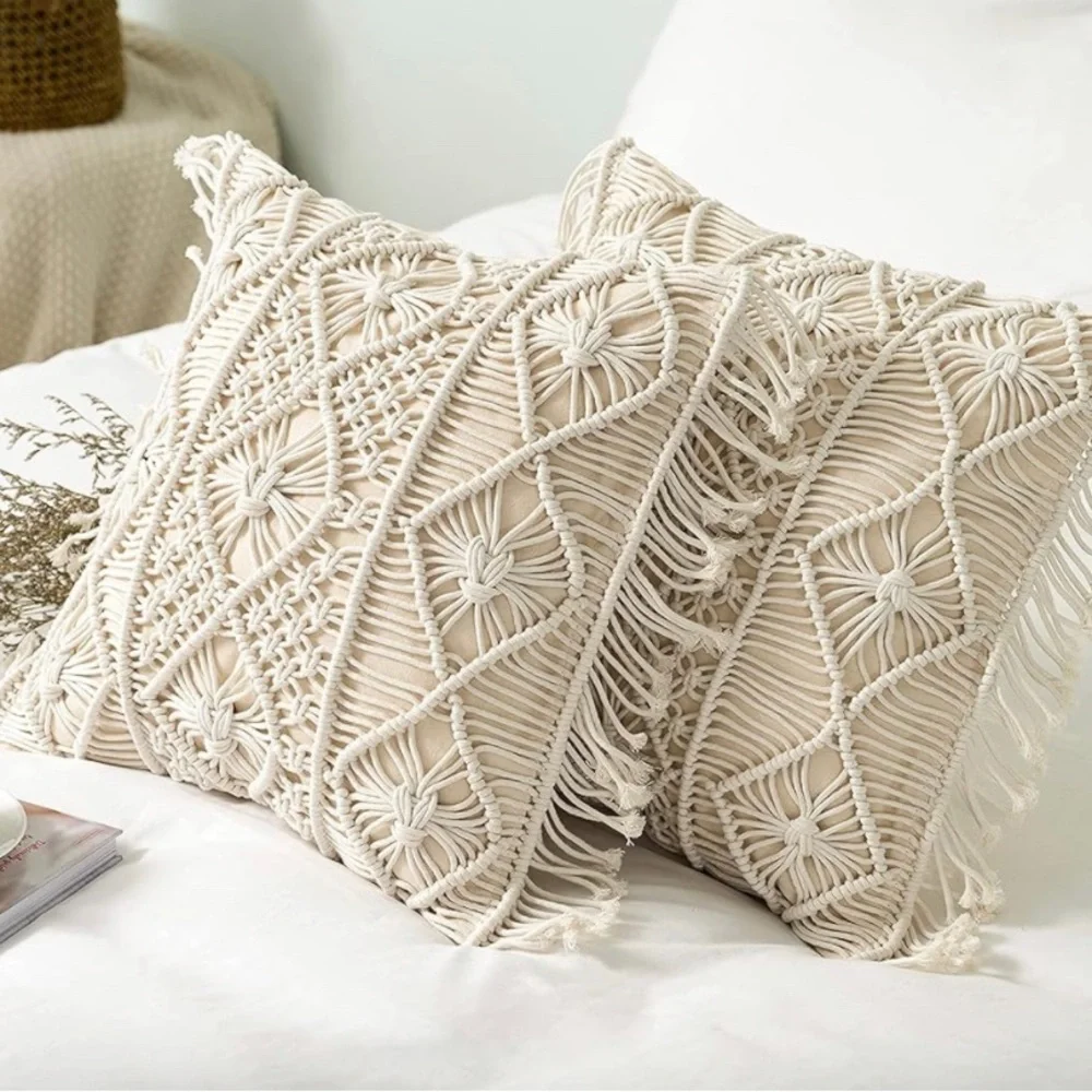 Boho Macramés Pillow Covers (set of 2) - Picture 2 of 5